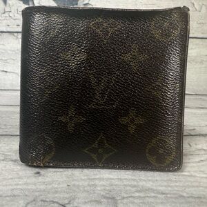 Louis Vuitton Men’s fold wallet Brown monogram canvas leather